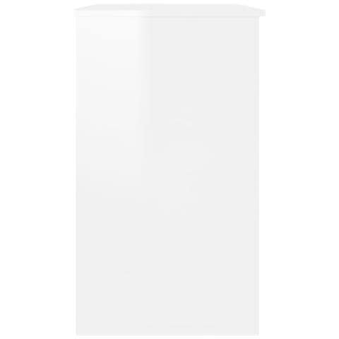Scrivania Bianco Lucido 90x45x76 cm in Legno Multistrato - Foto 8