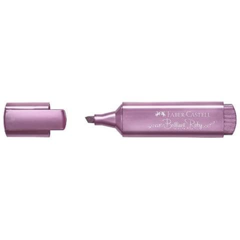 Faber Castell Textline 46 Metallic Evidenziatore Punta A Scalpello 1/5 Mm Rubino Conf 10 Pz. - Foto 1