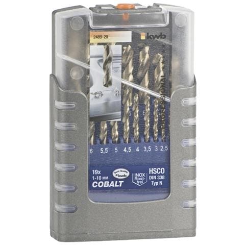 COBALT HSS CO, Drill, Set di punte per trapano, Right hand rotation, Ferro, Plastica, Acciaio inossidabile, Lama in acciaio inox (sottile) , In lega Cobalto-Accaio Rapido, Attacco cilindrico - Foto 2