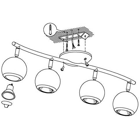 31004, Argento, Bianco, Interno, IP20, GU10, LED, 3000K - Foto 2