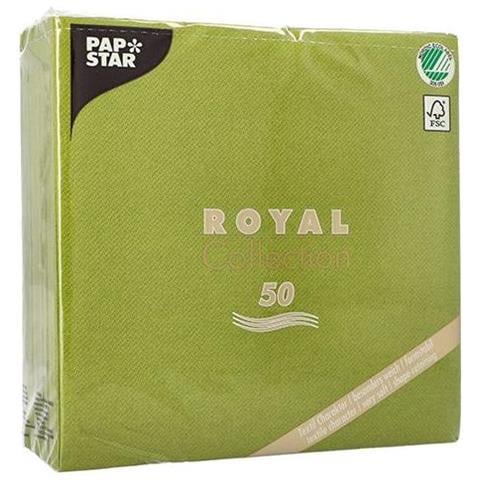 Servietten ""royal Collection"", Olivgrn Aus Tissue, 1/4 Falz, 4-lagig, Eingeschweit, Mae: 400 X 400 Mm - 50 Stck (81749) - Foto 3