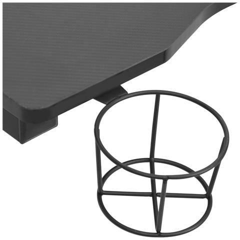 Scrivania da Gaming con LED e Gambe a Y Nera 110x60x75 cm - Foto 10