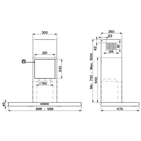 Cappa Decorativa 90cm 66db 700m3/h Acciaio Inossidabile - 6850896 - Foto 2