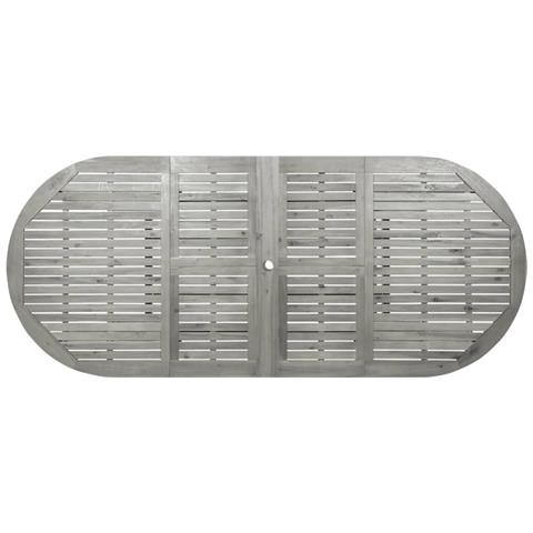 Tavolo Da Pranzo Per Esterni (160-240) x100x75cm Massello Acacia - Foto 2