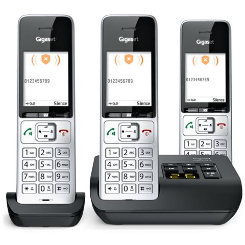 COMFORT 500A Trio Telefono analogico /DECT Identificatore di chiamata Nero, Argento - Foto 20