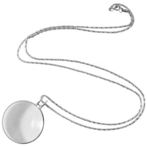 Collana Con Lente D'ingrandimento 5x D'argento - Foto 1