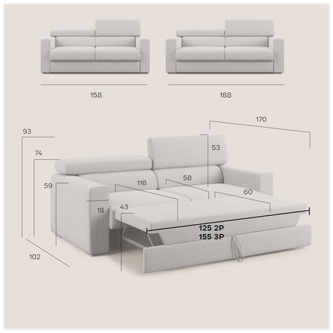 Dylan Divano Con Estraibile In Tessuto Impermeabile T13 Giallo - Foto 7
