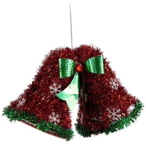 Decorazione Natalizia Ciondolo Cappe Tinsel Rosso Verde 21 X 14 X 10 Cm (12 Unità) - Foto 2