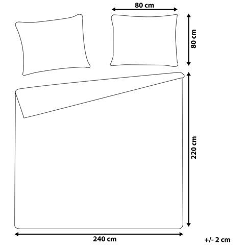 Set Copripiumino In Cotone Satinato A Fiori Azzurro Chiaro 240 X 220 Cm Evergreen - Foto 2