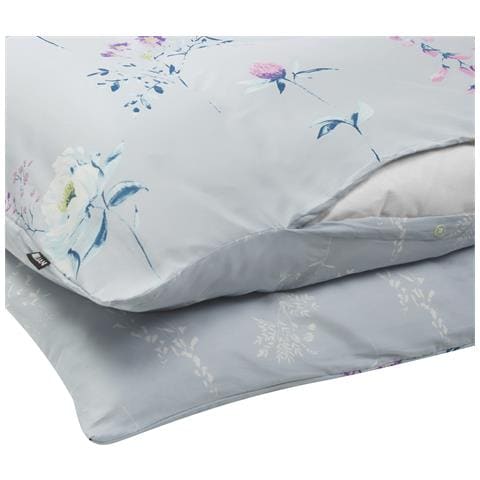 Set Copripiumino In Cotone Satinato A Fiori Azzurro Chiaro 240 X 220 Cm Evergreen - Foto 6