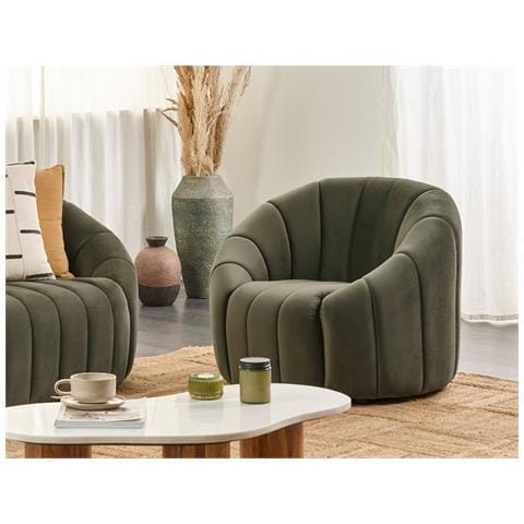 Poltrona Velluto Verde Scuro Malung - Foto 1