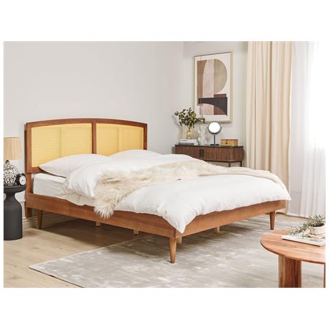 Letto Matrimoniale Legno Chiaro 180 X 200 Cm Varzy - Foto 1