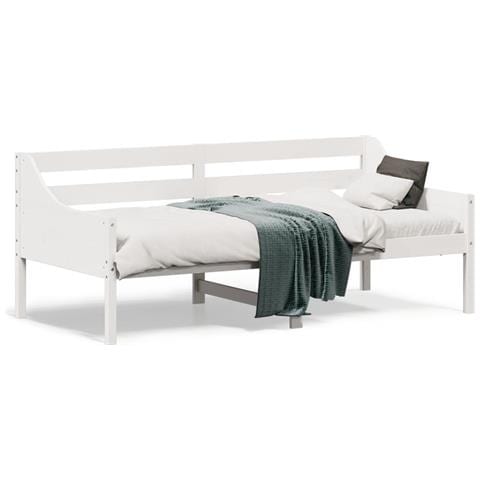 Dormeuse Bianca 90x190 Cm In Legno Massello Di Pino - Foto 1