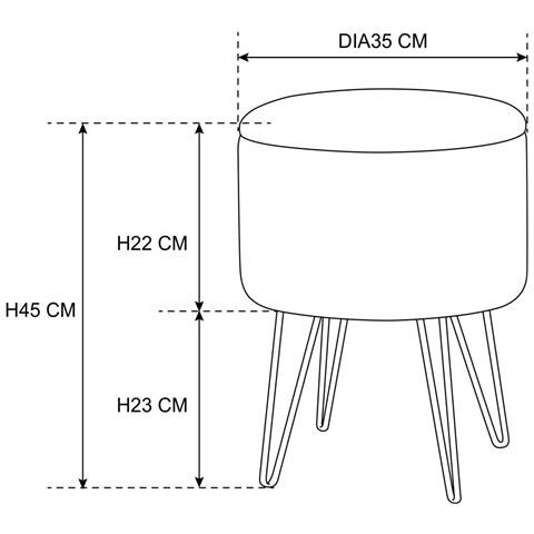 Pouf LILI in velluto apribile con contenitore, Colore Blu - Foto 3