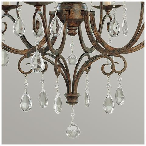 Lampadario Contemporaneo Chateau Acciaio Bronzo Moka Cristallo 6 Luci E14 - Foto 4