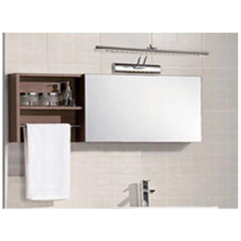 Applique Lampada Da Parete Muro Specchio Bagno 27 Led 5050 Luce Calda Cromato - Foto 2