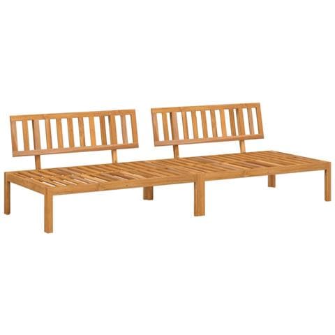 Divani Centrali Da Giardino Pallet 2pz Legno Massello Di Acacia - Foto 2