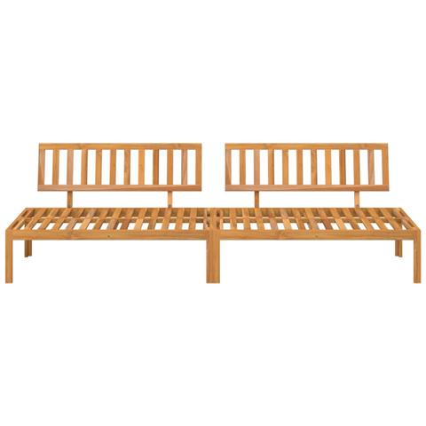 Divani Centrali Da Giardino Pallet 2pz Legno Massello Di Acacia - Foto 3