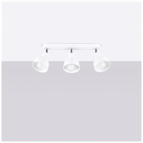 Lampada A Soffitto Elba 3 Bianco Sl. 1315 - Soppalco Lampade Da Soffitto Bianco 18.5x59x24 Cm - Foto 2
