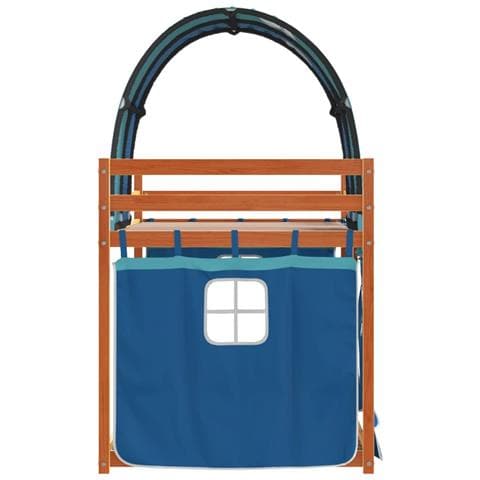 Letto a Castello senza Materasso Blu 90x190cm Massello Pino - Foto 2