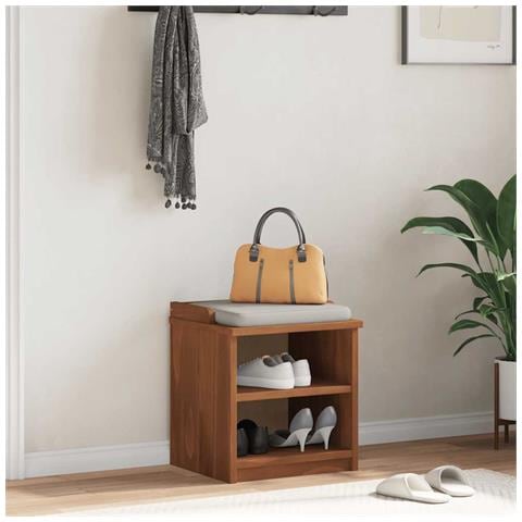 Panca Da Corridoio Sandnes 45x40x50 Cm Legno Massello Di Pino - Foto 3
