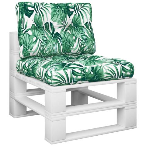 Cuscini Per Pallet 2 Pz Motivo A Foglie Tessuto - Foto 3