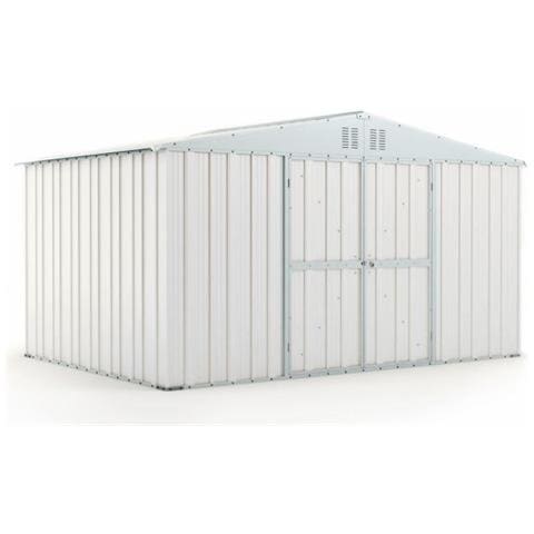 Box Deposito In Lamiera Garage Acciaio 403x269cm X H 215cm - 149kg - 10,84mq Bianco - Foto 1