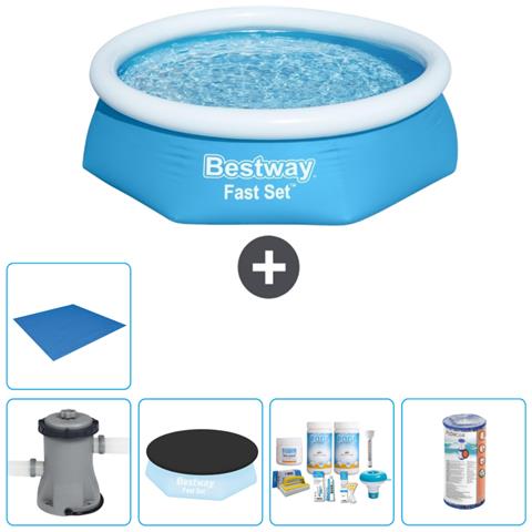 Piscina Fuori Terra - In Giro - 244x61 Cm - Blu - Include Accessori Coordinati Cb11 - Foto 1