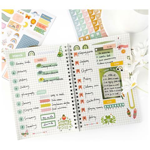 Blocco Di Adesivi Per Planner Adesivo Scrivibile   Modello 1 - Foto 5