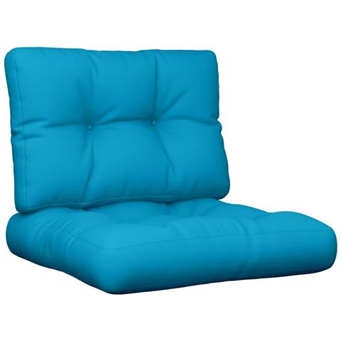 Cuscini Per Pallet 2 Pz Blu In Tessuto - Foto 1