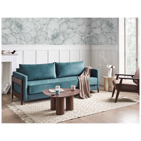 Divano Letto 3 Posti Orsa Tessuto Verde - Foto 1