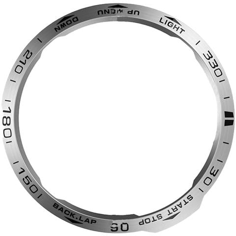 Elegante Ghiera Argentata Per Garmin Fenix 6x - Iscrizioni Nere - Foto 2