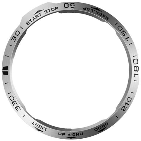 Elegante Ghiera Argentata Per Garmin Fenix 6x - Iscrizioni Nere - Foto 3