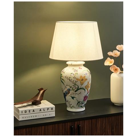 Lampada Da Tavolo Acrosso Porcellana Bianco - Foto 1