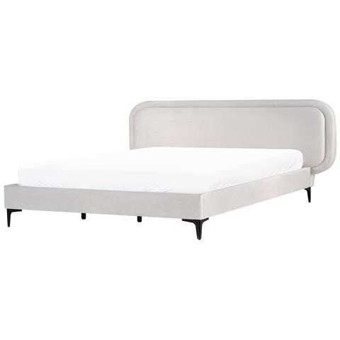 Letto Velluto Suzette 180 X 200 Cm Grigio Chiaro - Foto 2