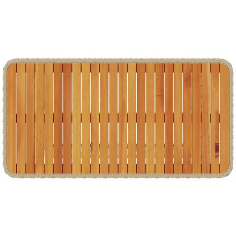 Set da Pranzo da Giardino in 4 Pezzi con Cuscini Beige Polyrattan Acacia - Foto 9