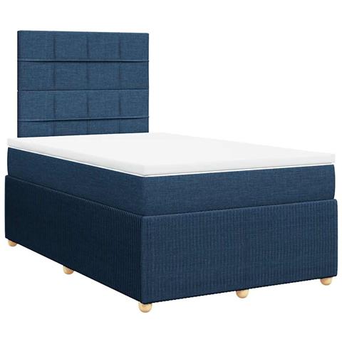 Giroletto a Molle con Materasso Blu 120x190 cm in Tessuto - Foto 1