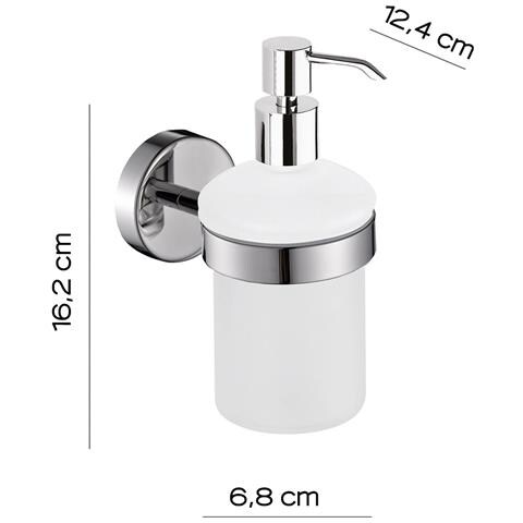 Dosasapone Da Muro In Acciaio Inox Aisi 304 5081 Serie Project Cromato - Foto 2
