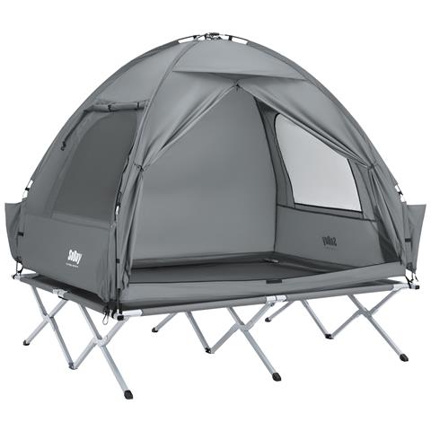 Tenda Da Campeggio 3 In 1 Per 2 Persone Con Ganci Per Lampada E Tasche - Foto 1