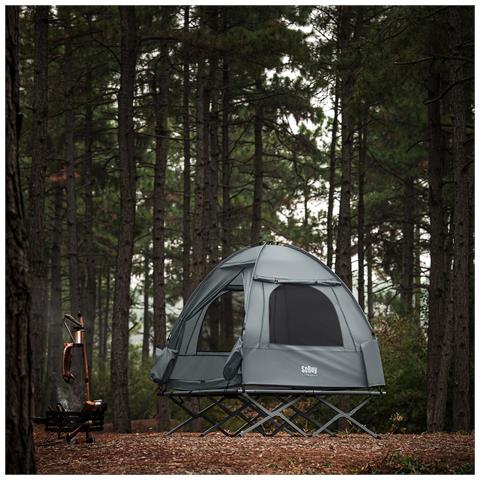 Tenda Da Campeggio 3 In 1 Per 2 Persone Con Ganci Per Lampada E Tasche - Foto 7