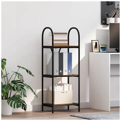 Libreria Rovere fumo 40 x 30 x 109 cm Legno multistrato - Foto 2