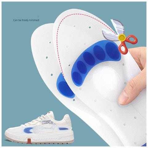 Solette In Gel Di Silicone Con Supporto Per L'arco Plantare, Blu /navy, Taglia 39-40 (yk02) - Foto 2