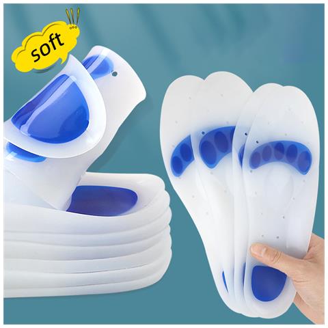 Solette In Gel Di Silicone Con Supporto Per L'arco Plantare, Blu /navy, Taglia 39-40 (yk02) - Foto 6