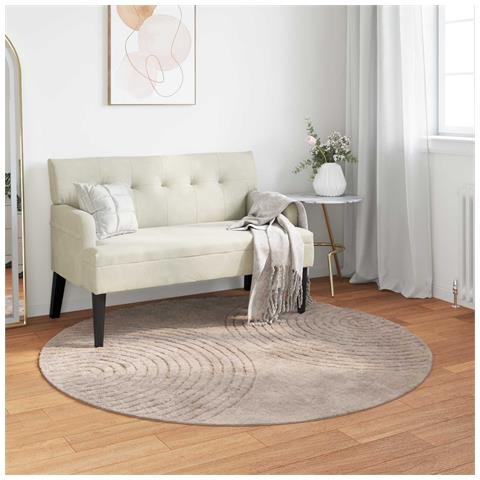 Tappeti per area Rotondo HUARTE Beige Ø 120 CM Poliestere - Foto 2