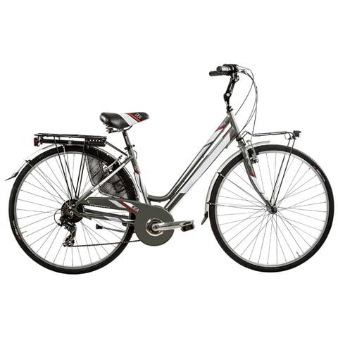 Bici Da Donna City Bike Telaio In Alluminio Bicicletta Misura 26 Linea Dea Cambio 6v Dea26d6v Completa Di Accessori E Luci A Led - 40 Viola - Foto 1