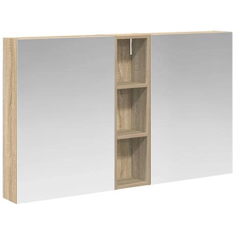 Set di Armadi da Bagno con lo scaffale 3 pcs 120 x 14,5 x 70 cm - Foto 1
