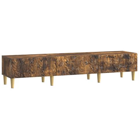 Mobile TV 147 x 34,5 x 30 cm Rovere Fumo Legno ingegnerizzato - Foto 1