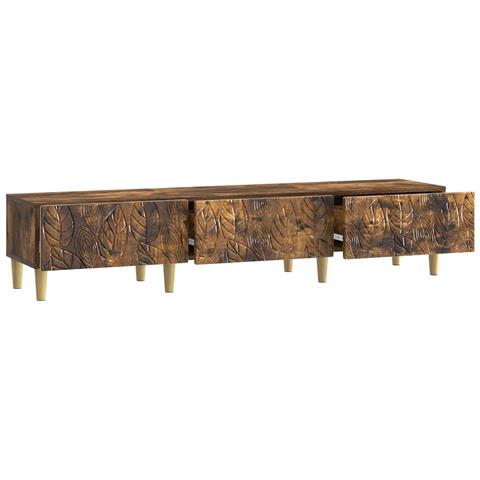 Mobile TV 147 x 34,5 x 30 cm Rovere Fumo Legno ingegnerizzato - Foto 2