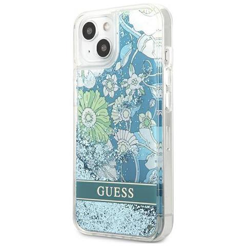 Guess Guhcp13mlflsn Iphone 13 6,1, Custodia Verde /verde Flower Liquid Glitter - Foto 2