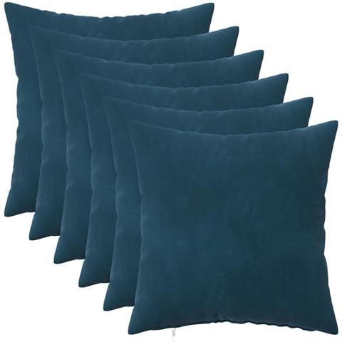 Cuscino con cuscino HEERLEN 6 pz Blu Velluto - Foto 1